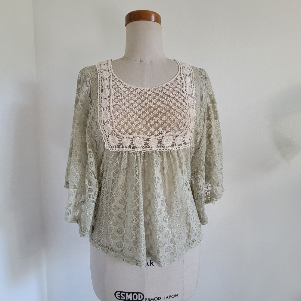 Kirra Overlay, crochet boho style Blouse